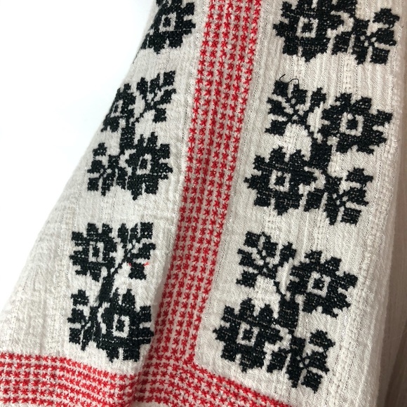 Topshop NWOT Boho Embroidered Dress with Tassels L - Picture 8 of 16